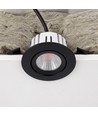 7W RA96 CCT + DimToWarm downlight til isolering - Dimbar, Hull: Ø6,8 cm, Mål: Ø8,3 cm, sort