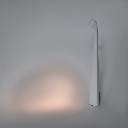 Oppladbar LED bordlampe inne/ute - Hvit, 40cm høy, 3-trinns dimbar, IP44 utendørs
