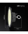 200W V-Tac LED high bay, 155lm/W - IP65, 4000K, 5 års garanti