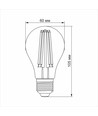 E27 10W LED filamentpære - A60, nøytral hvit