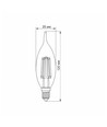 E14 6W LED kronepære filament - C37, nøytral hvit