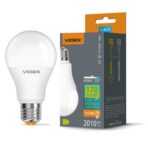 E27 11,8W LED-pære - A60, nøytral hvit