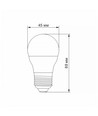 E27 6W LED kronepære - G45, nøytral hvit
