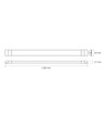 120cm 36W LED-armatur - CCT, komplett lysskinne