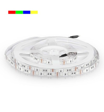 5m 11W/m rød/grønn/blå/gul LED-strip - 60 LED pr. meter, velg farge