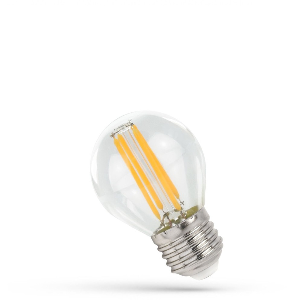 E27 5,5W LED kronepære filament - G45, 300° spredning - Dimbar : Ikke dimbar, Kulør : Nøytral