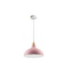 BIRK Rosa Ø19cm pendel - E27 sokkel, 2m ledning, metall / tre