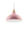 BIRK Rosa Ø19cm pendel - E27 sokkel, 2m ledning, metall / tre