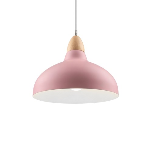 BIRK Rosa Ø24cm pendel - E27 sokkel, 2m ledning, metall / tre