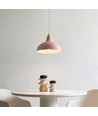 BIRK Rosa Ø24cm pendel - E27 sokkel, 2m ledning, metall / tre