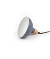 BIRK Blå Ø19cm pendel - E27 sokkel, 2m ledning, metall / tre