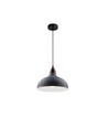 BIRK Grå Ø19cm pendel - E27 sokkel, 2m ledning, metall / tre