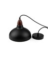 BIRK Svart Ø24cm pendel - E27 sokkel, 2m ledning, metall / tre