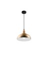 BIRK Messing Ø24cm pendel - E27 sokkel, 2m ledning, metall / tre