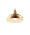 BIRK Messing Ø24cm pendel - E27 sokkel, 2m ledning, metall / tre