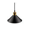 MOKKA Sort Ø22cm pendel - E27 fatning, 2m ledning, Sort/messing