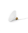 Hvit Ø22cm pendel - E27 sokkel, 2m ledning, hvit/messing