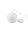Hvit Ø20cm pendellampe - E27 sokkel, 2m ledning, metall
