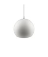 Hvit Ø20cm pendellampe - E27 sokkel, 2m ledning, metall