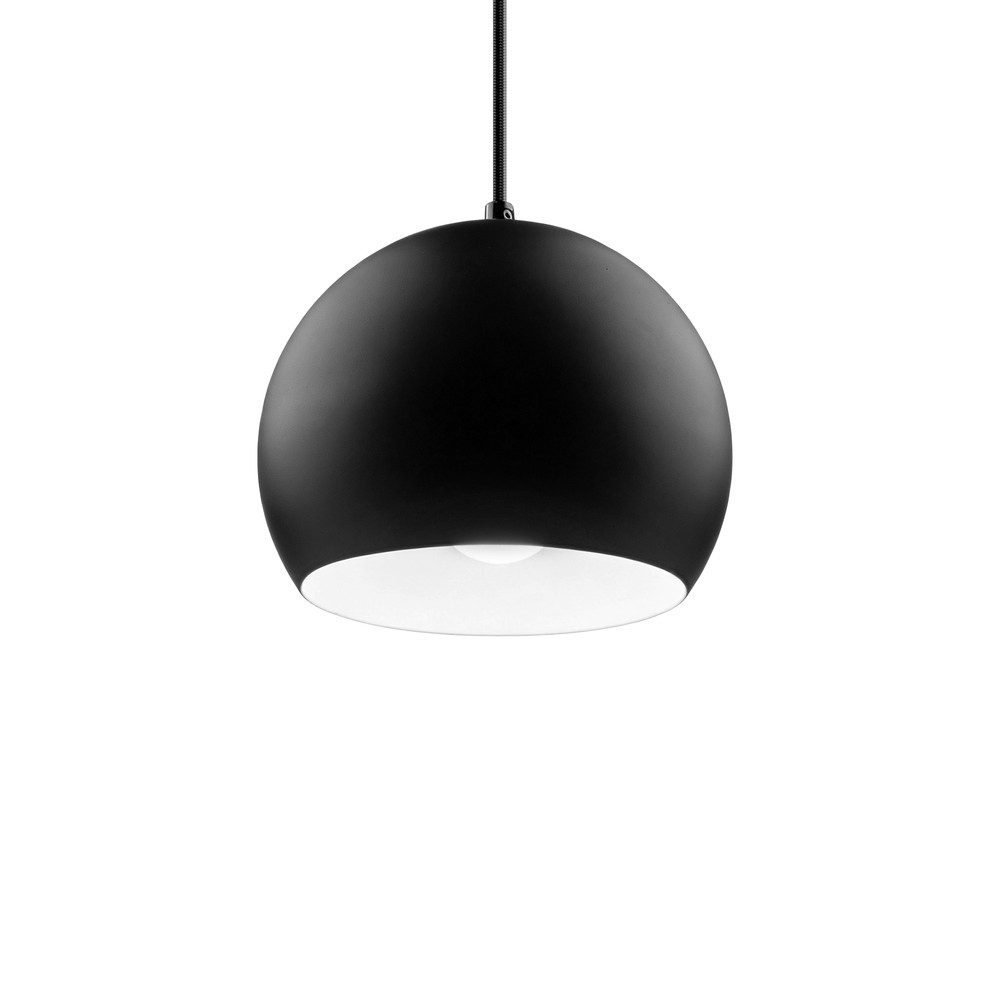 GLOBE Sort Ø20cm pendel - E27 fatning, 2m ledning, metall