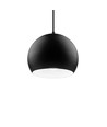 Sort Ø20cm pendellampe - E27 sokkel, 2m ledning, metall