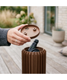FYRON Bollard hagelampe, Coffee - E27, 61 cm, IP54 utendørs, pullert