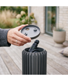 FYRON Bollard hagelampe, Grå - E27, 61 cm, IP54 utendørs, pullert