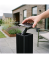FYRON Bollard hagelampe, sort - E27, 61 cm, IP54 utendørs, pullert