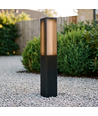 FYRON Bollard hagelampe, sort - E27, 61 cm, IP54 utendørs, pullert