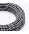 5m tekstilledning 2x0,75 mm² - 230V, sort