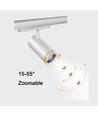 3-Faset ZoomCCT skinnesett - 1m, Hvit, 3 spotter, inkl. lyskilde