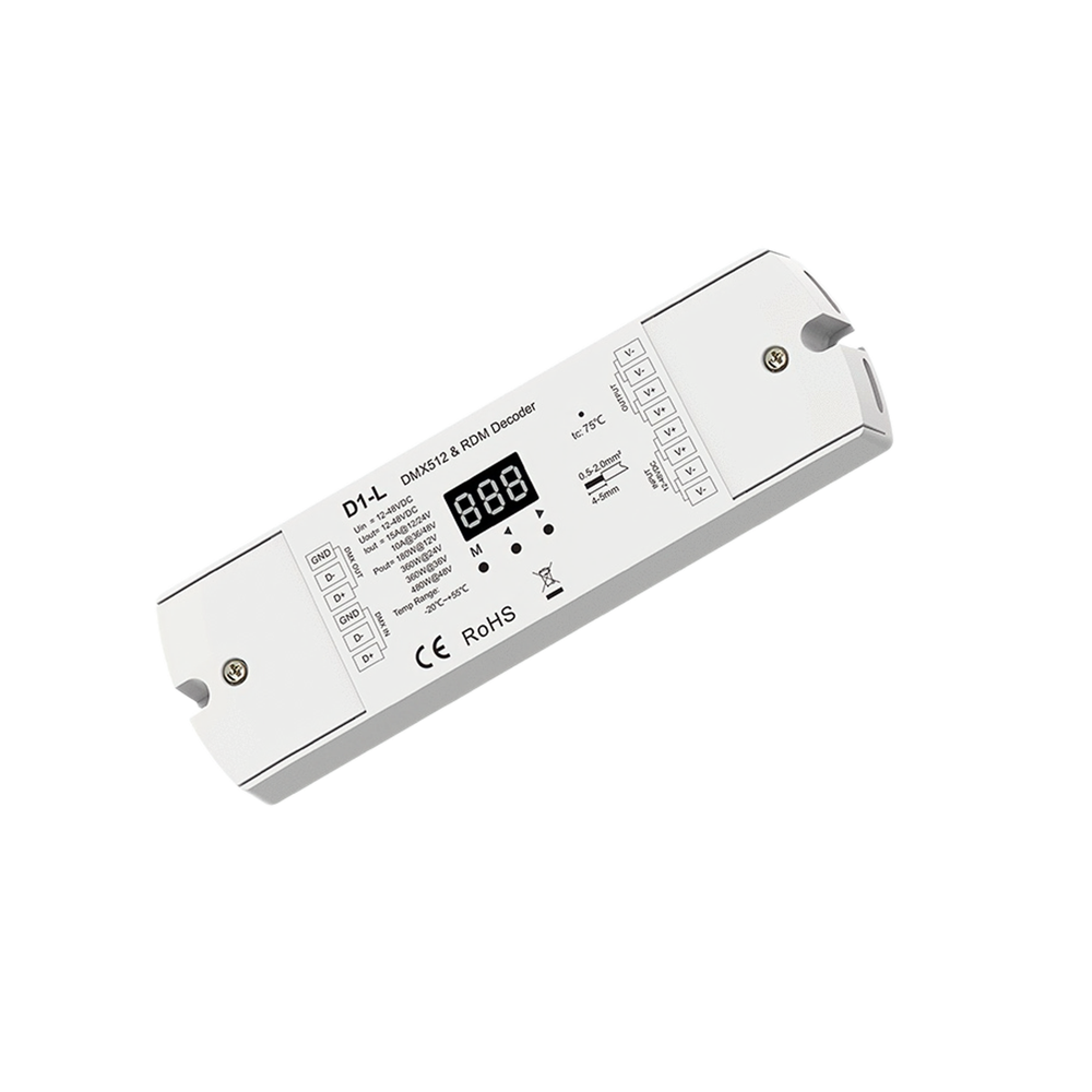 1 Kanal DMX512 & RDM Dekoder - 12-48VDC, 15A/10A