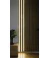 120cm LED Akustikkpanel-sett, sort - 2 stk. CCT LED-striper m. 60W strømforsyning - Velg WiFi eller RF