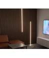 240cm LED Akustikkpanel-sett, sort - 2 stk. CCT LED-striper (240cm) m. 78W strømforsyning - WiFi eller RF
