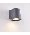 Avero GU10 vegglampe - Grå, IP65, inne/ute, uten lyskilde