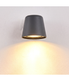 Avero GU10 vegglampe - Grå, IP65, inne/ute, uten lyskilde