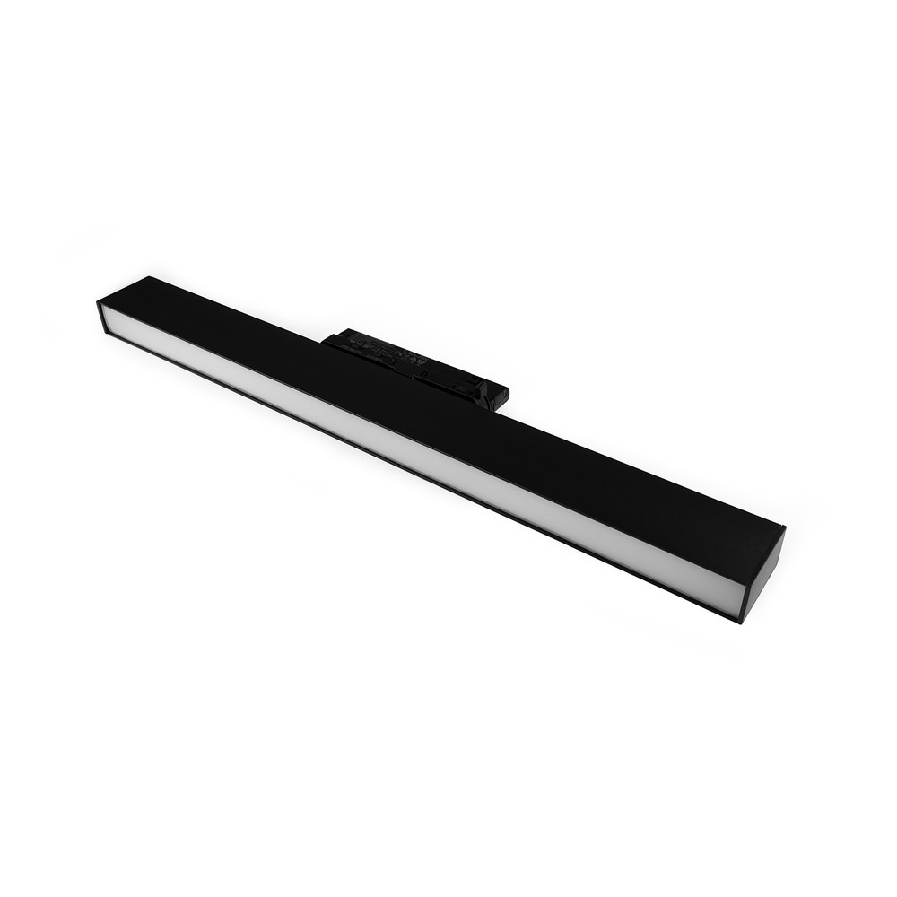 30/28/25W 3-faset LED-lysskinne - 60 cm, sort - Dimbar : Dimmer innebygd, Kulør : 3-i-1