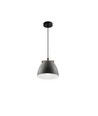 HOLM Grå Ø16cm pendel - E27 fatning, 2m ledning, metall / tre