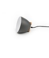 HOLM Grå Ø16cm pendel - E27 fatning, 2m ledning, metall / tre