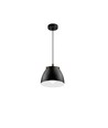 HOLM Sort Ø16cm pendel - E27 sokkel, 2m ledning, metall / tre