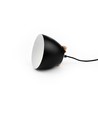 HOLM Sort Ø16cm pendel - E27 sokkel, 2m ledning, metall / tre