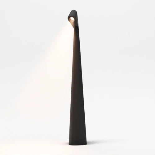 Oppladbar LED bordlampe - Svart, inne/ute, 3-trinns dimbar, IP44, 40 cm