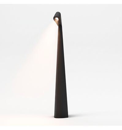 Oppladbar LED bordlampe - Svart, inne/ute, 3-trinns dimbar, IP44, 40 cm