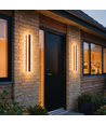 60cm avlang vegglampe - Svart, firkantet, opp/ned, justerbar, inne/ute, IP65, inkl. lyskilde
