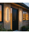 100cm avlang vegglampe - Svart, firkantet, inne / ute, IP65, inkl. lyskilde