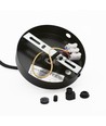 BIRK gråblå Ø24cm pendel - E27 sokkel, 2m ledning, metall / tre