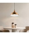 BIRK Børstet Messing Ø19cm pendel - E27 sokkel, 2m ledning, Aluminium