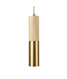 MALM E14 sylinderpendel gull/tre - 2m ledning, med rosett, uten lyskilde