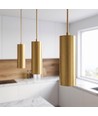 MALM E14 gull sylinderpendel - 2m ledning, med rosett, uten lyskilde
