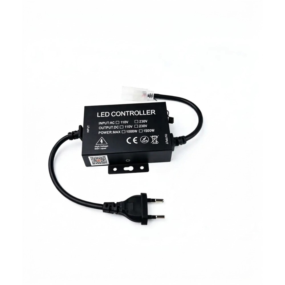 230V utendørs Zigbee-dimmer - Inkl. endestykke, til 230V Slim COB, vanntett, minnefunksjon, Hue-kompatibel, maks 50m